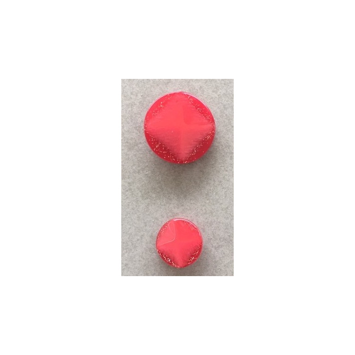 Bouton rouge haute couture 12 et 20 mm  - 1
