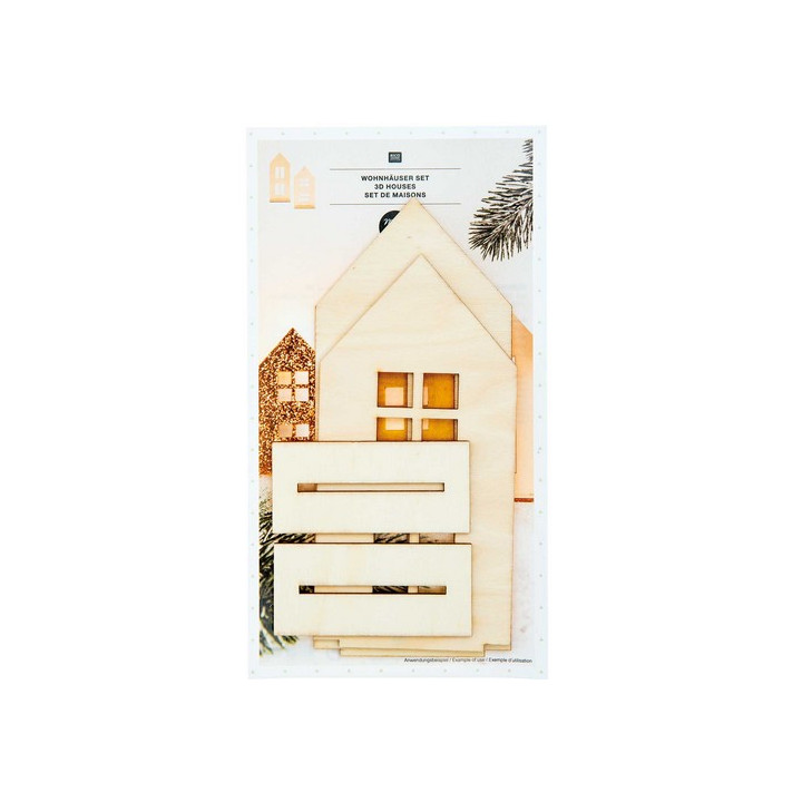 Rico Design Decoration Petits Maisons Mercerie Floriane
