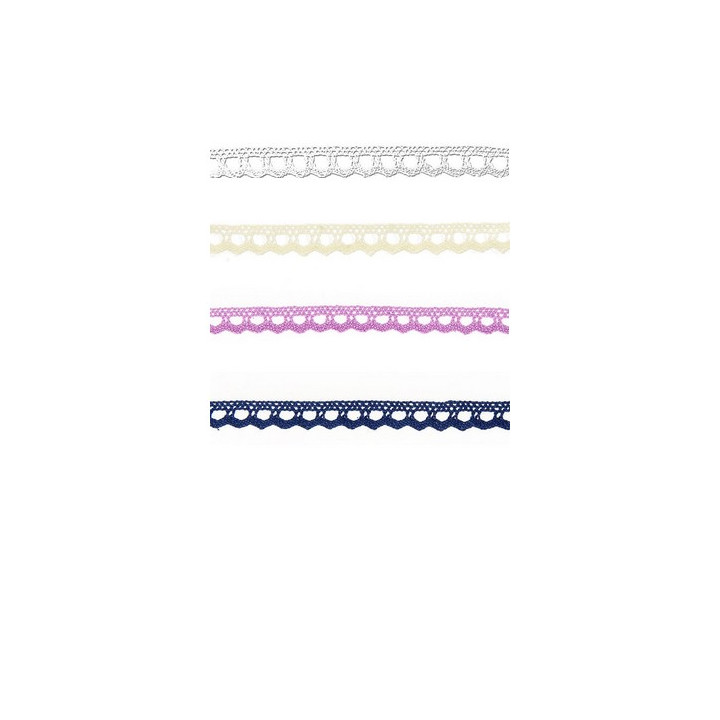 Dentelle coton Largeur 8 mm  - 1