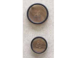 Bouton classique brun 15 et 20 mm  - 1