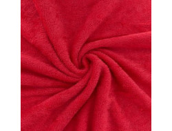 Tissu éponge bambou bio rouge coquelicot