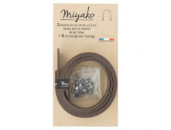 Lot de 2 anses de sac marron - Miyako