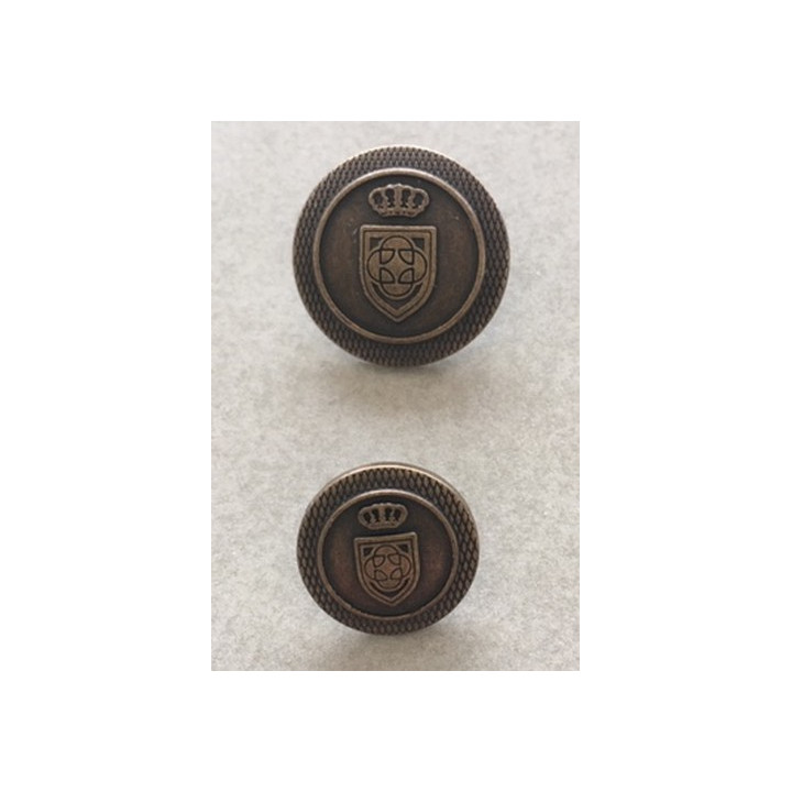 Bouton couture métal bronze 15 et 20 mm  - 1
