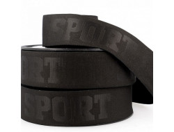 Élastique caleçon 3D Sport Noir - 40 mm