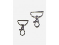 Mousqueton argent - 25 et 32 mm