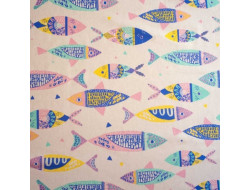 Tissu Canvas Colour Fishes - Katia Fabrics