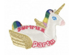 Écusson thermocollant bouées licorne