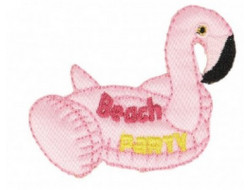Écusson thermocollant bouée flamant rose