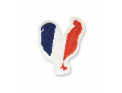 Écusson thermocollant coq bleu blanc rouge