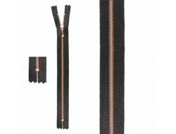 Fermeture satin maille fine métal - Non séparable