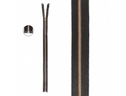 Fermeture satin maille fine métal - Séparable