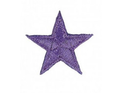 Écusson thermocollant étoile violet métallisé