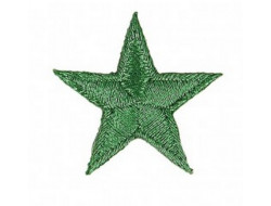 Écusson thermocollant étoile vert métallisé
