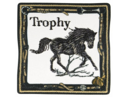 Écusson thermocollant Cheval noir