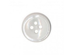Bouton 4 trous nacré  - 1