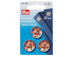 Boutons pression Or rose 21 mm Prym