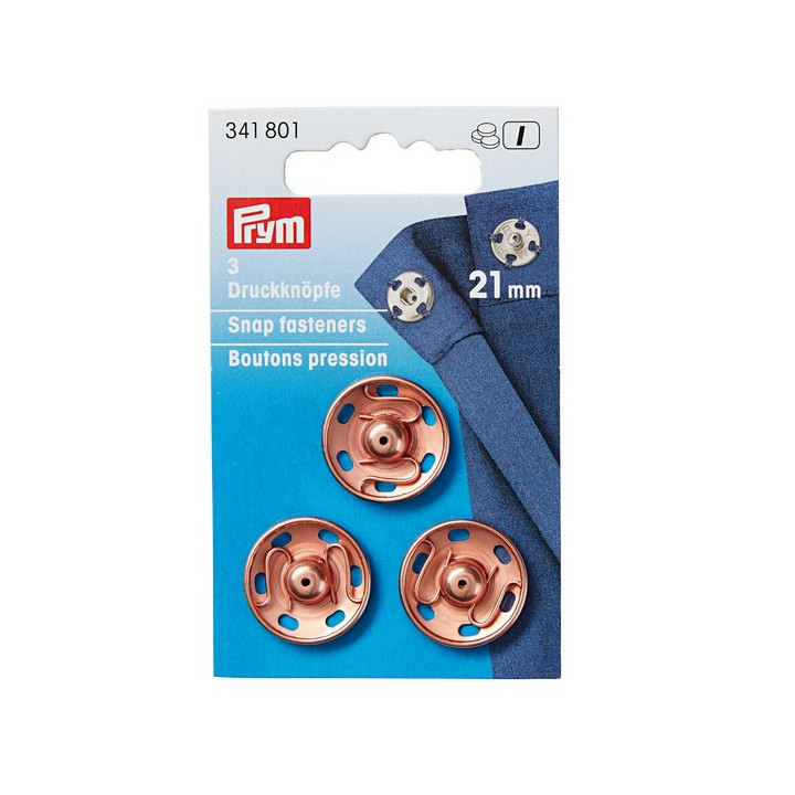 Boutons pression Or rose 21 mm Prym  - 1