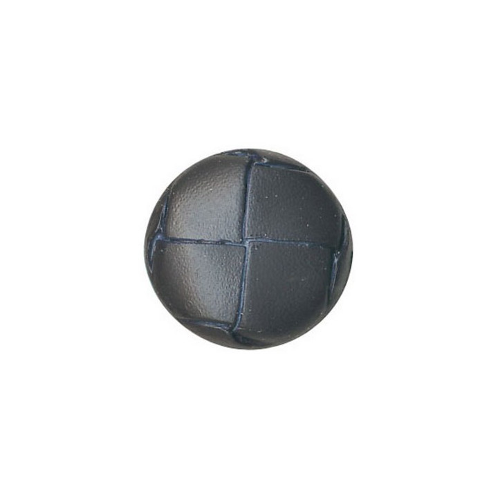Bouton imitation cuir pour manteau - Marine  - 1