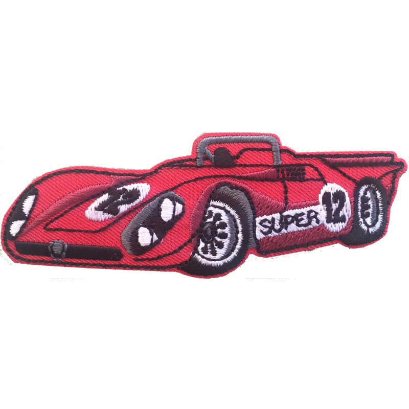 Ecusson Thermocollant Voiture De Course Mercerie Floriane