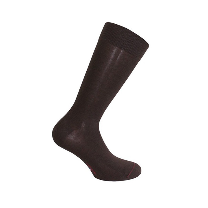 Chaussettes Laine Intérieur Coton Marron foncé - Chaussettes homme