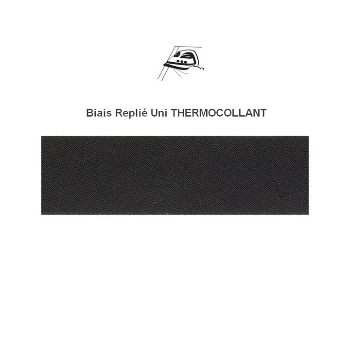 Biais replié uni Thermocollant - Mercerie Floriane