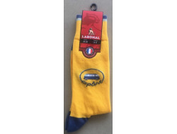 Mi-chaussettes jaunes Van bleu