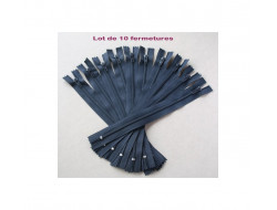 Fermeture à glissière nylon - Lot de 10 Fermetures
