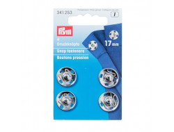 Boutons pression 17 mm - Argent - Prym