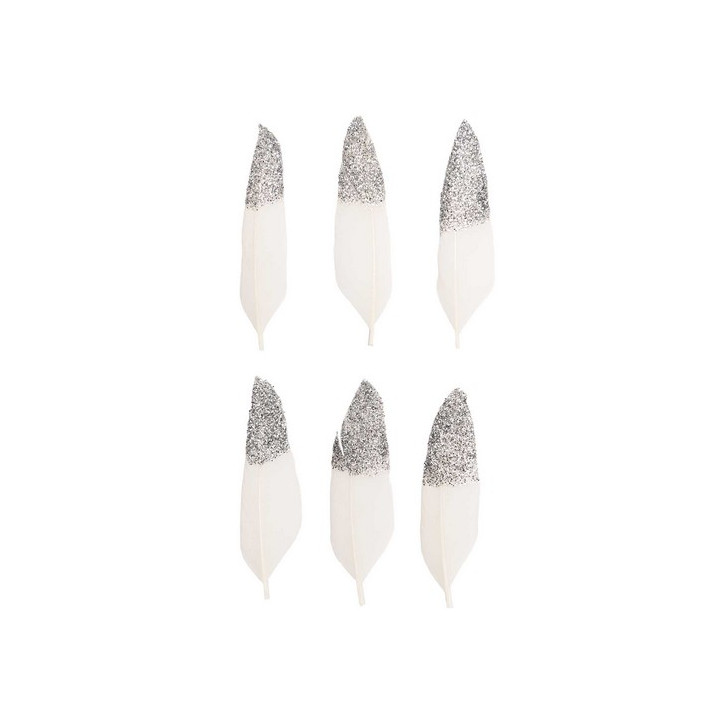 Plumes blanches et argent  - 1