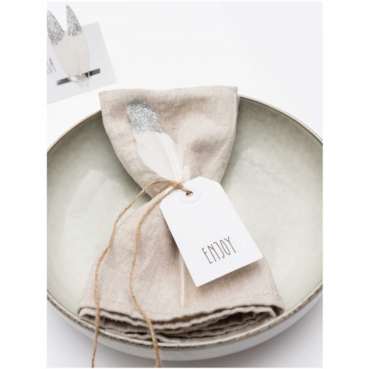 Plumes blanches et argent  - 2