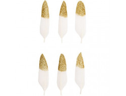 Plumes blanches et or