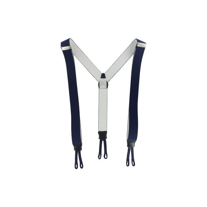 Bretelles Hercule avec pattes tressées marine 140 cm  - 1