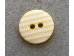 Bouton rayé jaune 12 mm
