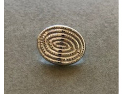 Bouton métal sur pied argent 10 mm