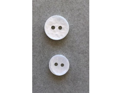 Bouton 2 trous blanc 10 et 12 mm  - 1