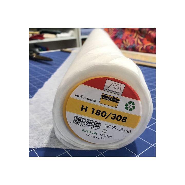 Entoilage Thermocollant Vlieseline H180 Blanc - Par 10 cm