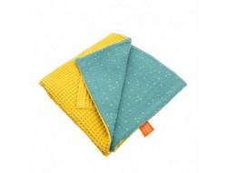 Couverture Nid d'abeille moutarde