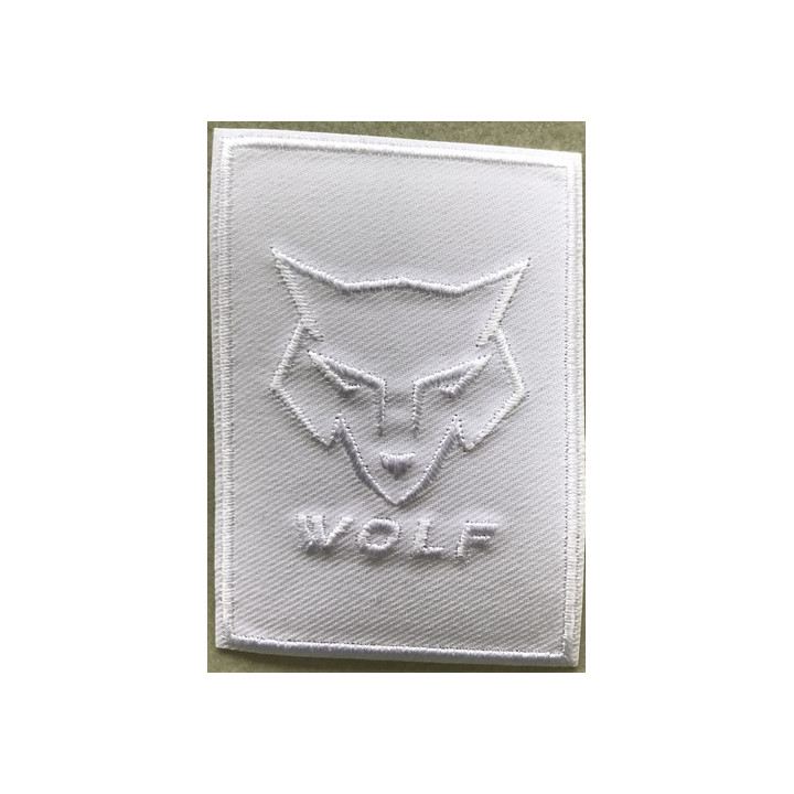 Ecusson thermocollant Wolf blanc  - 1