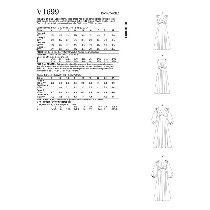 Patron Robe - Vogue 1699  - 3