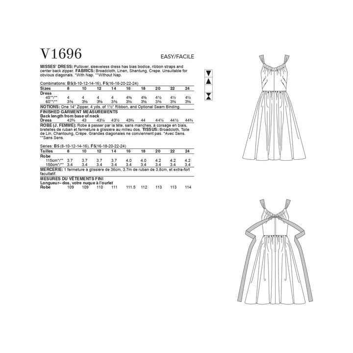 Patron Robe - Vogue 1696  - 2