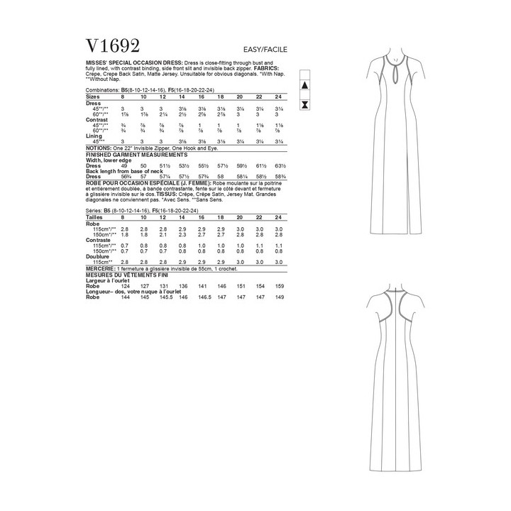 Patron Robe - Vogue 1692  - 2
