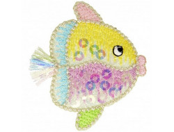 Écusson thermocollant - poisson pailleté