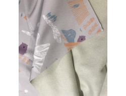 Tissu Soft Shell Beaver and mountains- Katia Fabrics
