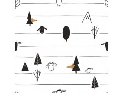 Tissu jersey The black sheep stripes Katia Fabrics