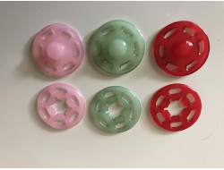 Pressions plastiques couleurs 21 mm