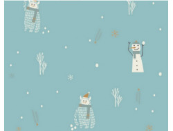 Tissu imperméable Yeti & Snowman - Katia Fabrics