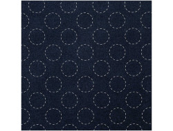 Tissu broderie sashiko bleu marine