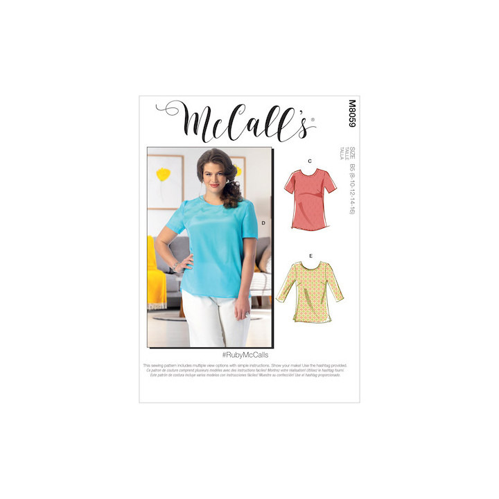 Haut et tunique femme - Mc Call's M8059  - 1