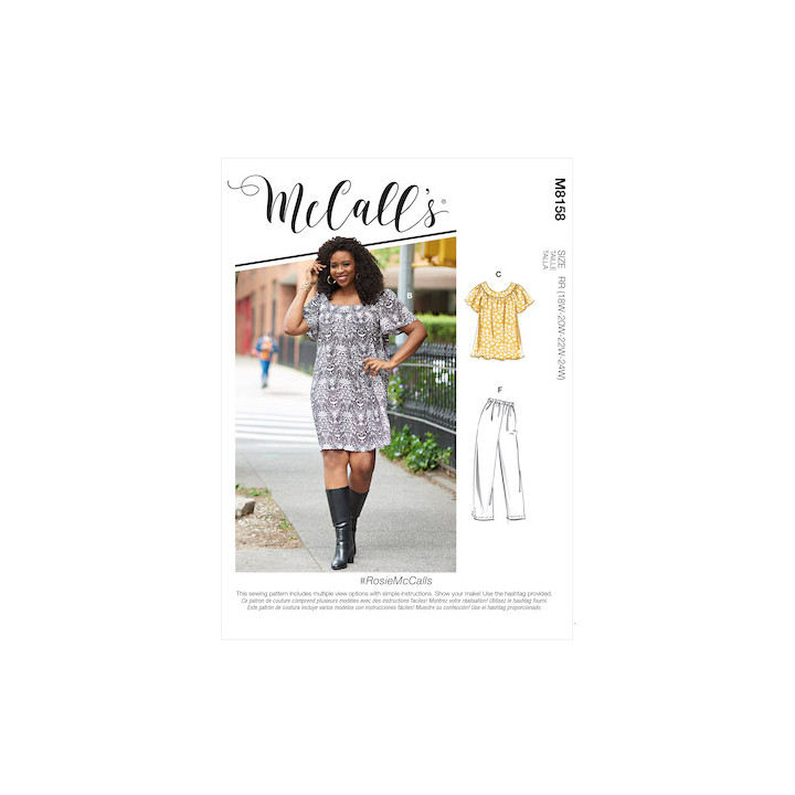 Hauts, robes, shorts et pantalon corsaire femme - Mc Call's M8158  - 1
