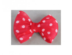 Broche noeud papillon rouge à pois